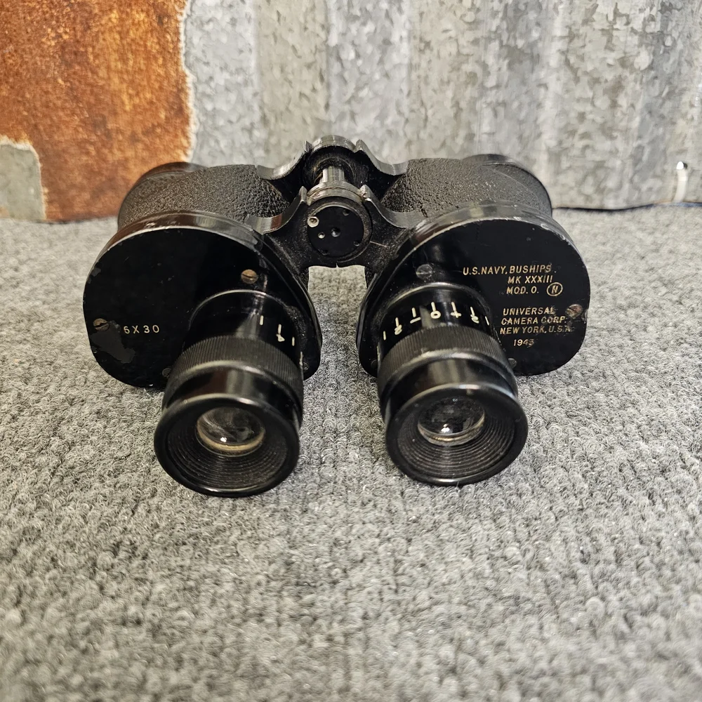 Rare WWII U.S. Navy‎ Bu. Ships Mark 33 Mod. 0 Binoculars - 1943 Universal Camera